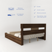 Salmacis Queen Bed – Solid Wood Walnut Finish