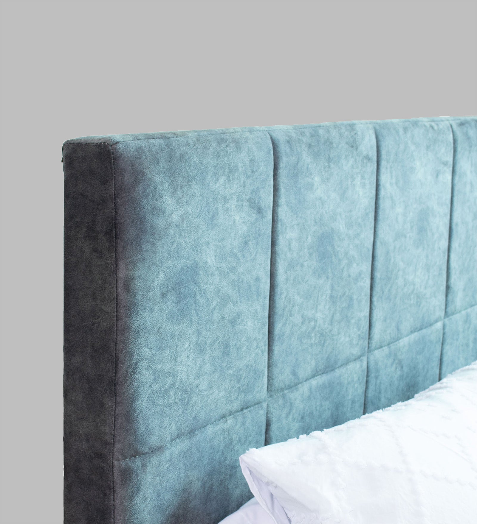 سرير برانا كوين - مُنجّد من الجلد الصناعي مع صندوق تخزين