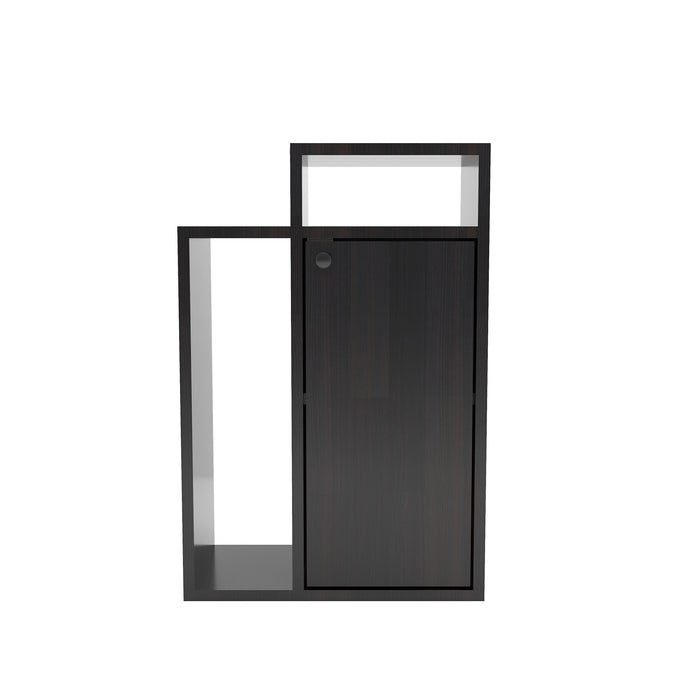 طاولة سرير أكاري - طاولة جانبية خشبية مع درج تخزين