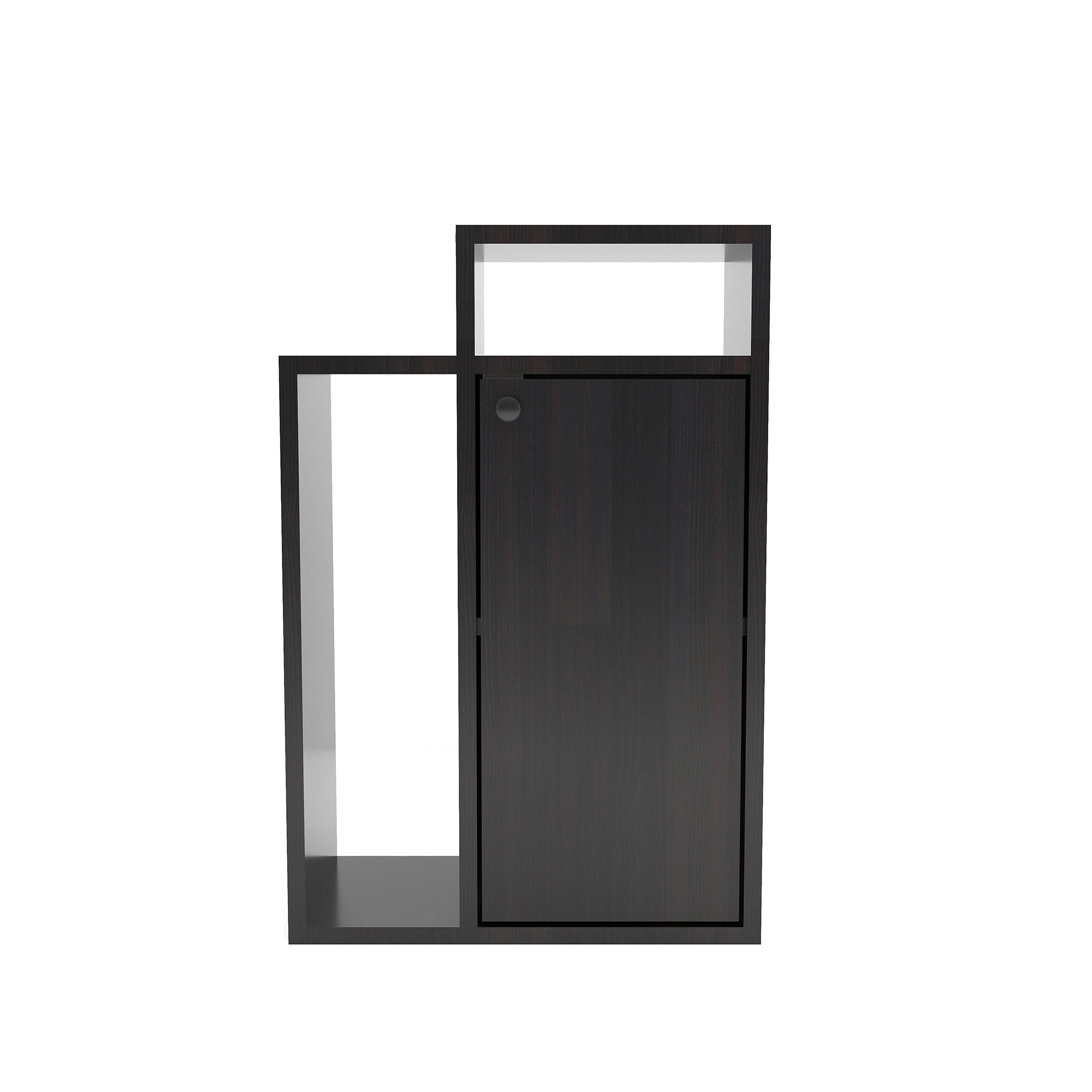 طاولة سرير أكاري - طاولة جانبية خشبية مع درج تخزين