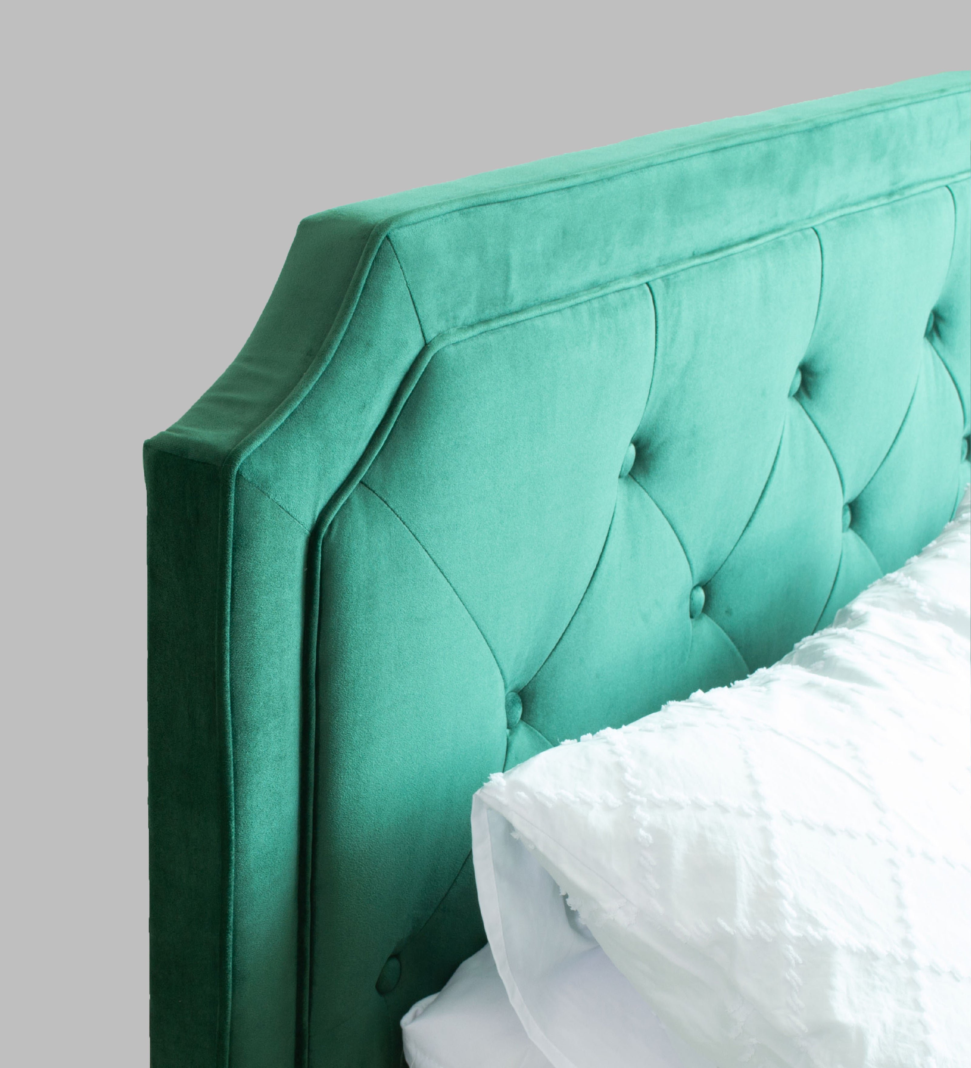 سرير سيتا كوين - مُنجّد بالجلد الصناعي مع صندوق تخزين