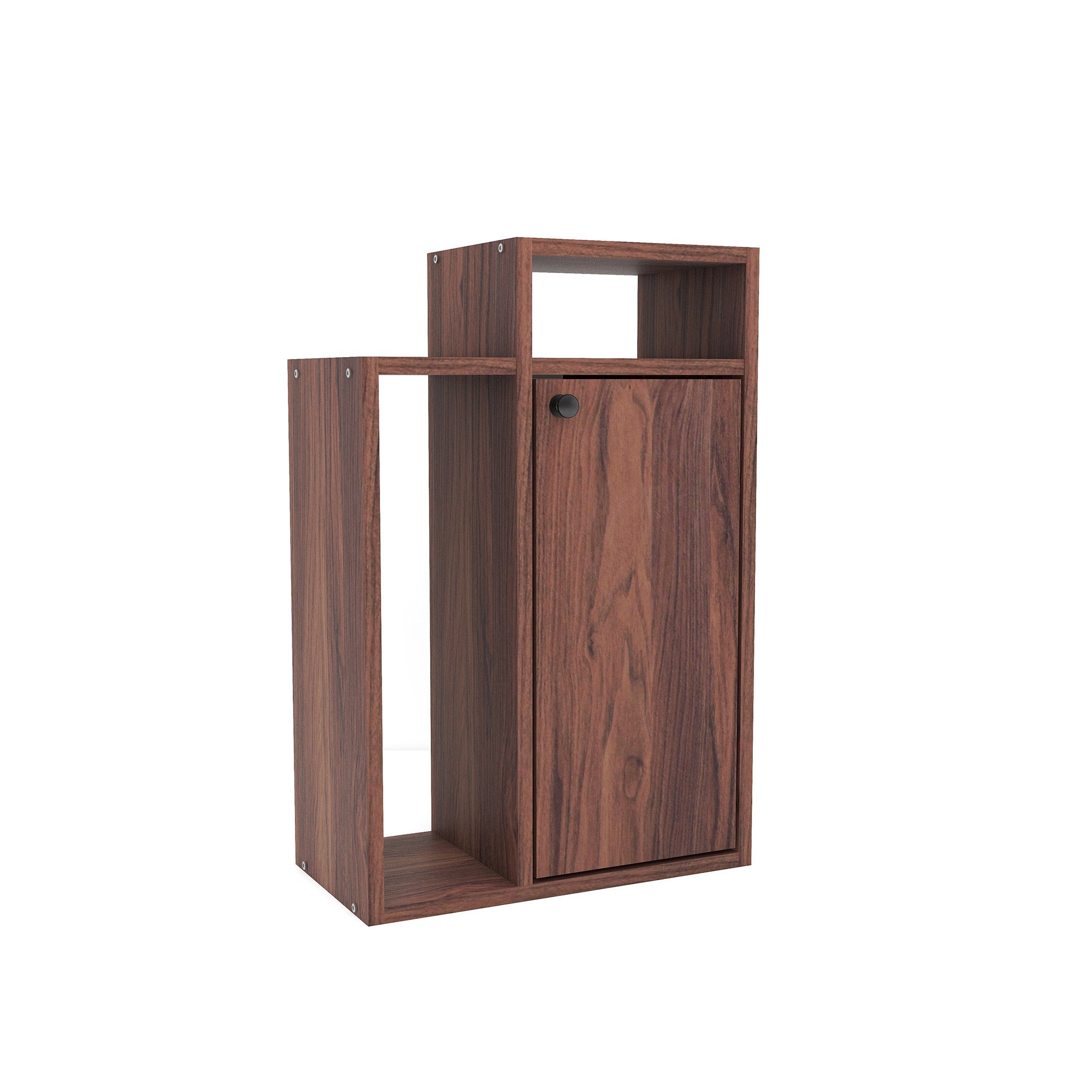 طاولة سرير أكاري - طاولة جانبية خشبية مع درج تخزين