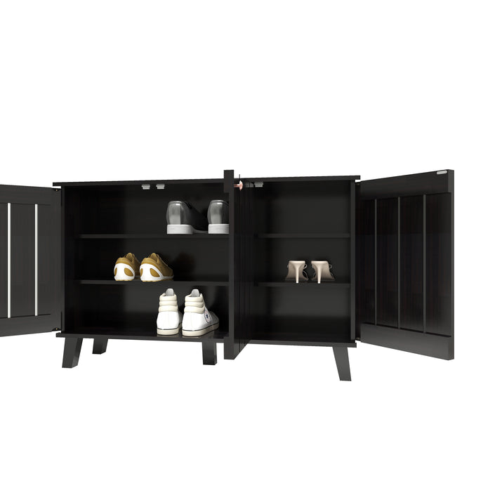 خزانة أحذية جوهاني بثلاثة أبواب بلون وينج