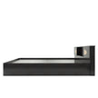 Kumiko Bed with Non-Woven Box Storage – Engineered Wood, Walnut Finish