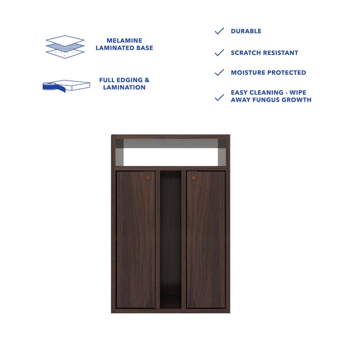 طاولة سرير رين - طاولة جانبية خشبية مدمجة مع درج تخزين