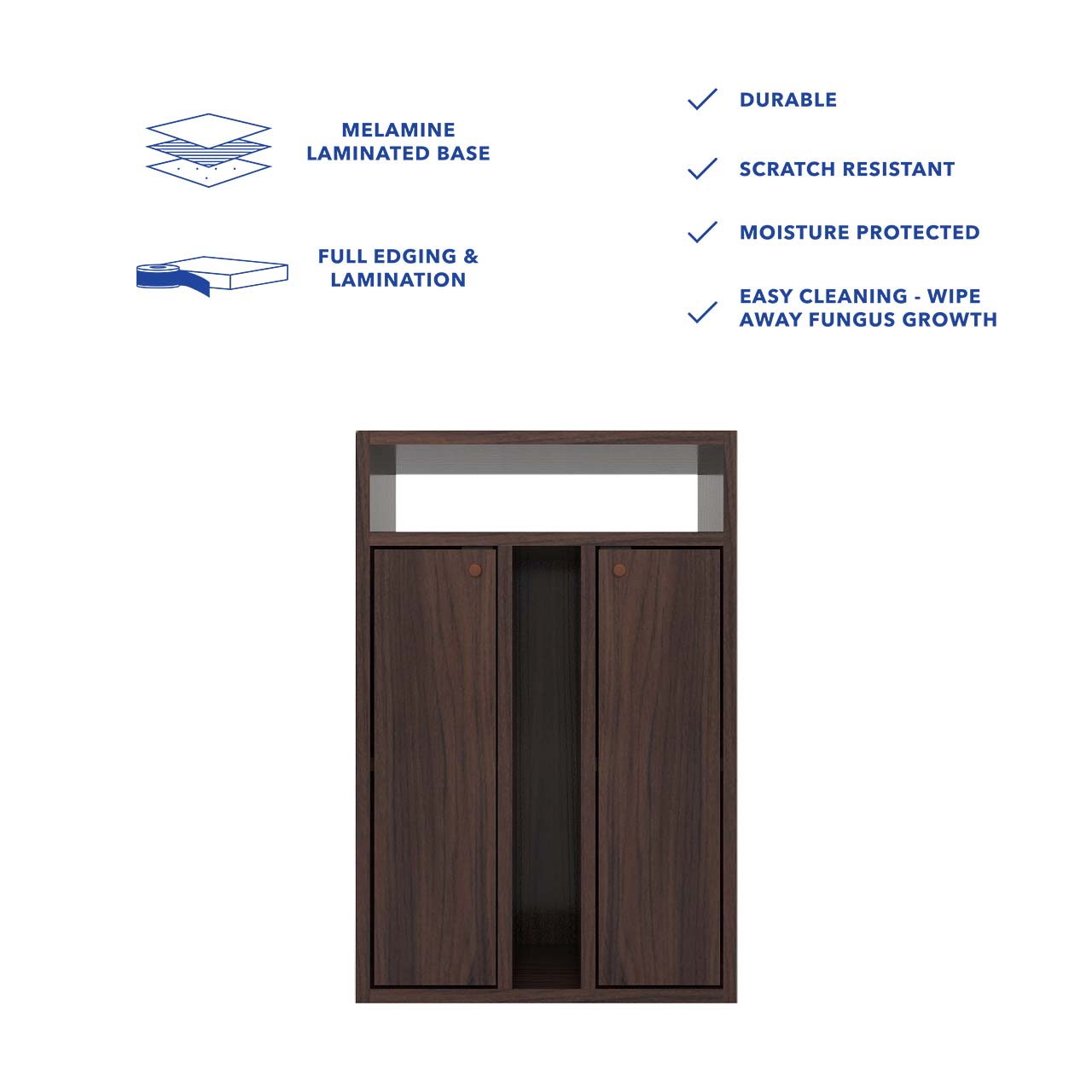 طاولة سرير رين - طاولة جانبية خشبية مدمجة مع درج تخزين