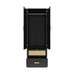Ren Wooden 2-Door Wardrobe with Rattan Shutters – DF2H