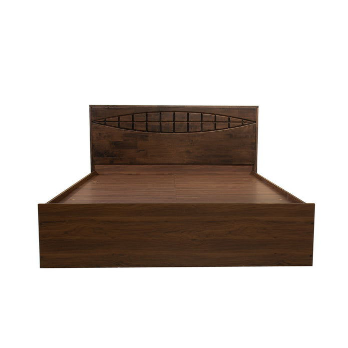 Muses Queen Bed – Solid Wood Headboard with Box Storage