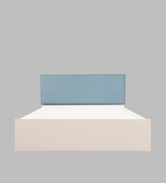 سرير سامادهي كوين - مُنجّد بالجلد الصناعي مع صندوق تخزين