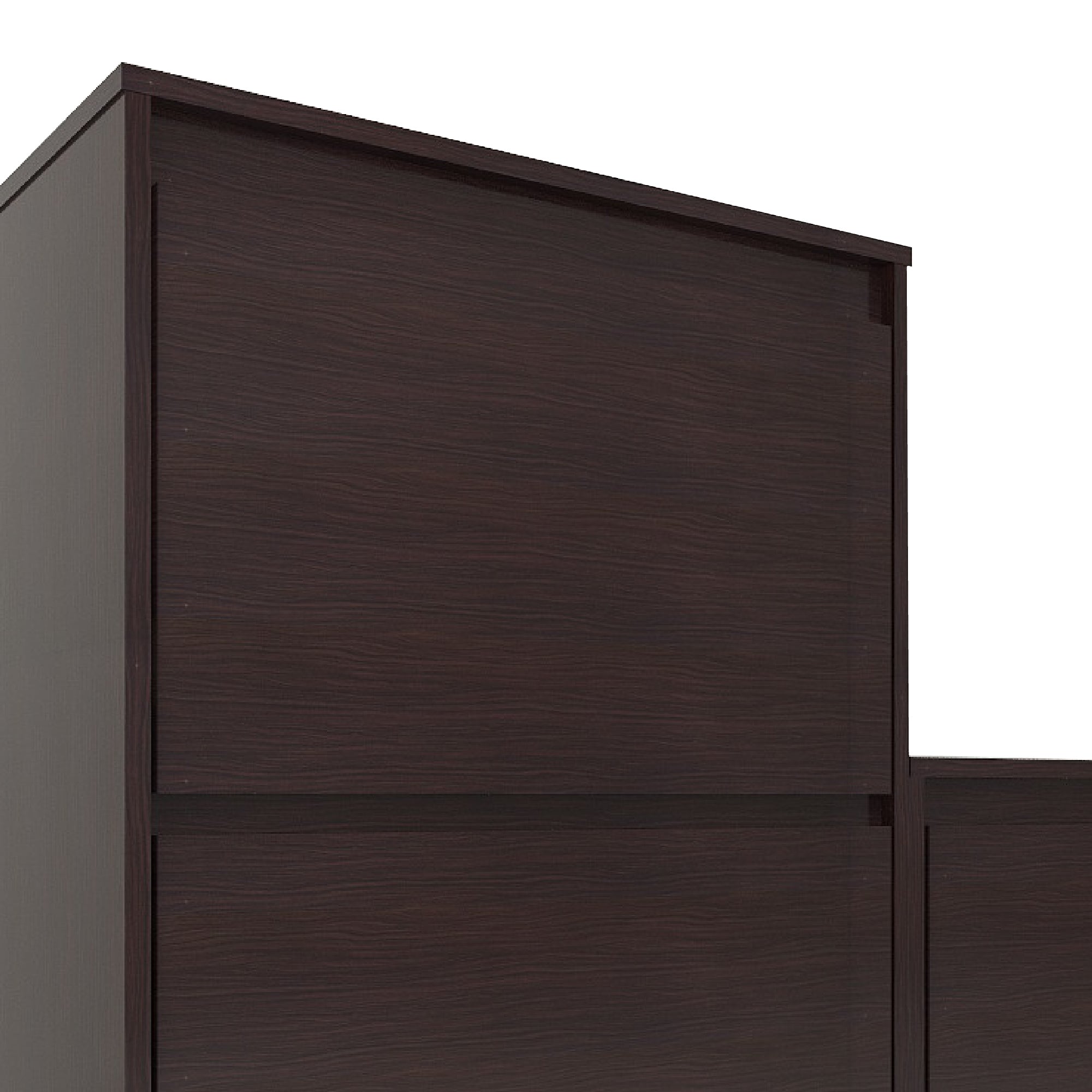 حامل أحذية خشبي من كاميا - لون الجوز الكولومبي مع خزانة تخزين