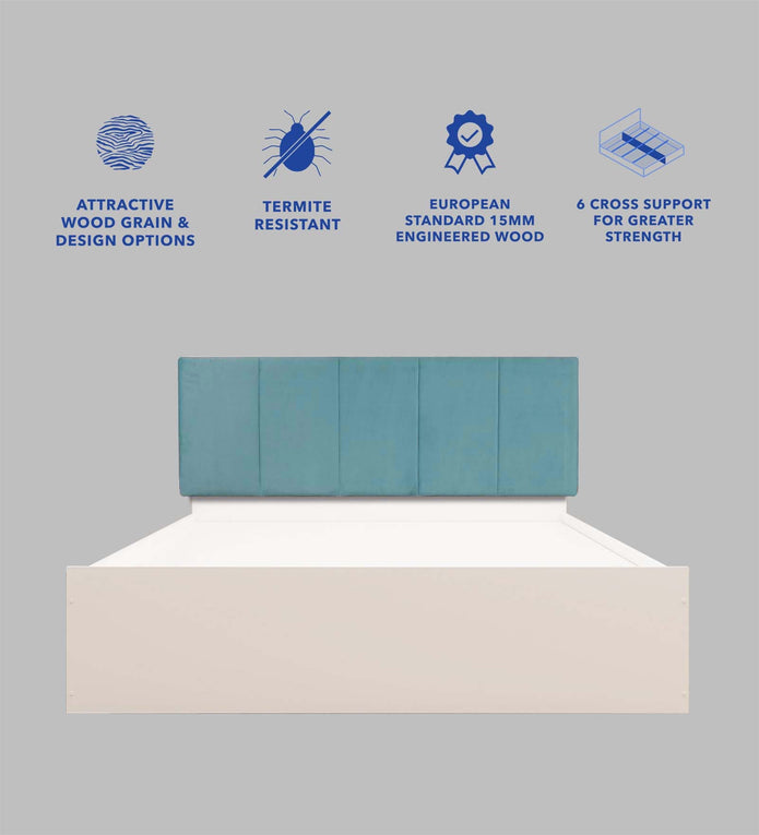 سرير يانترا كوين - مُنجّد بالجلد الصناعي مع صندوق تخزين