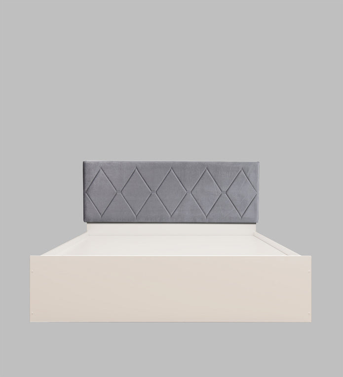 Kundalini Queen Bed – Leatherette Upholstered Bed with Box Storage