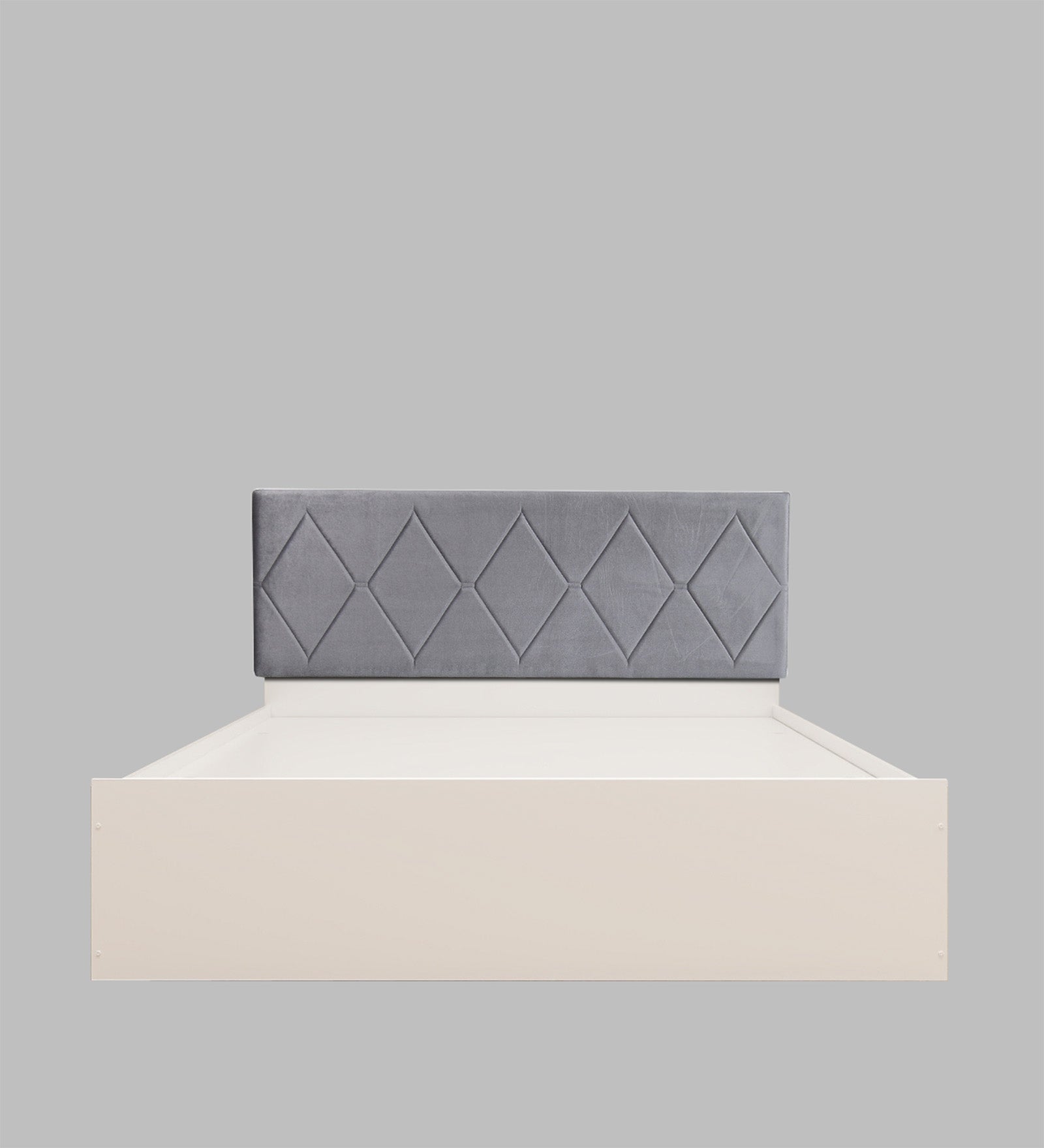 Kundalini Queen Bed – Leatherette Upholstered Bed with Box Storage
