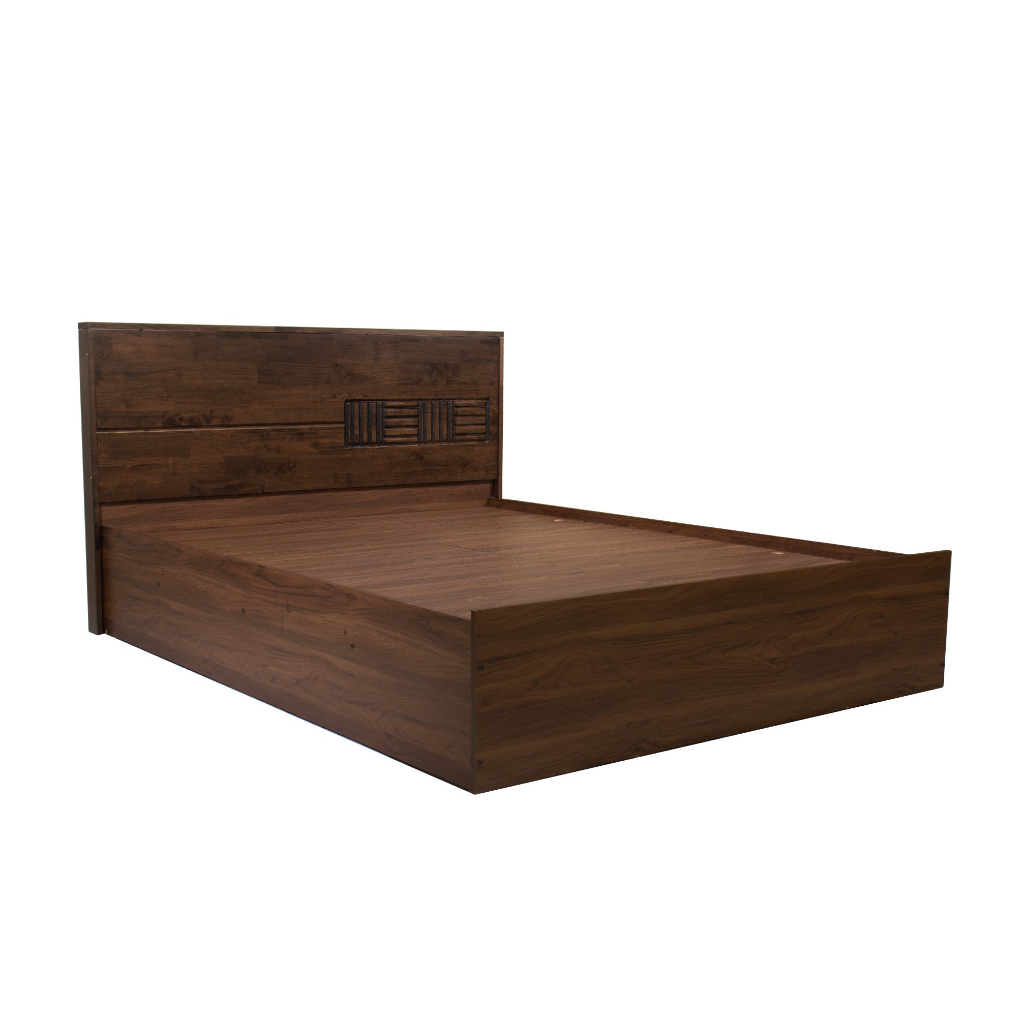 Aglaea Solidwood Headbord Queen Bed With Box Storage Non-Woveen