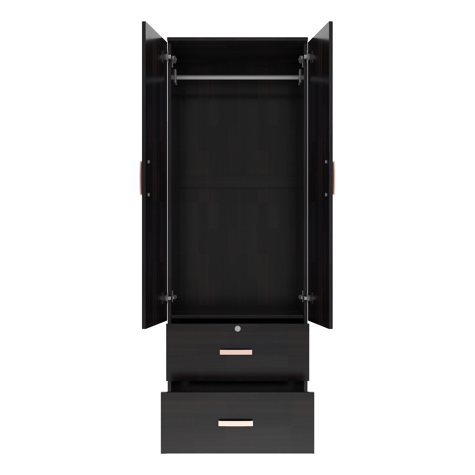 خزانة ملابس خشبية ببابين من رين – غرفة نوم مدمجة الميرة