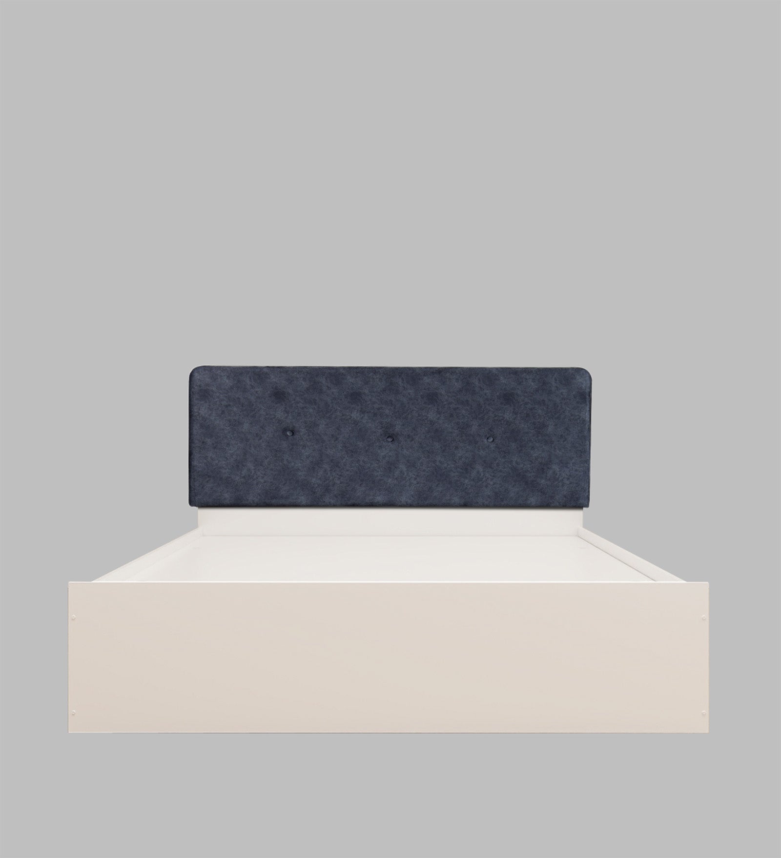 سرير جابا كوين - سرير منجد من الجلد الصناعي مع صندوق تخزين