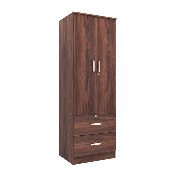 خزانة ملابس خشبية ببابين من رين – غرفة نوم مدمجة الميرة