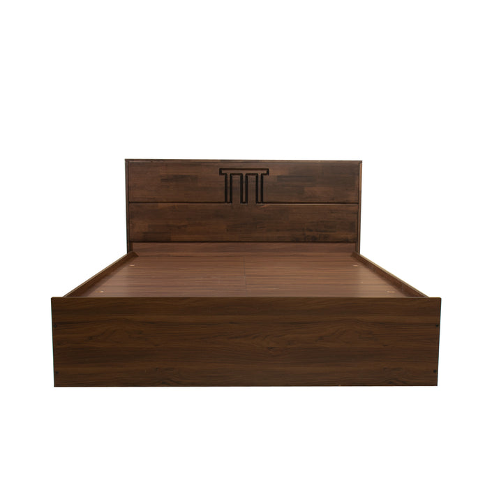 Styx Queen Bed – Solid Wood Headboard with Box Storage