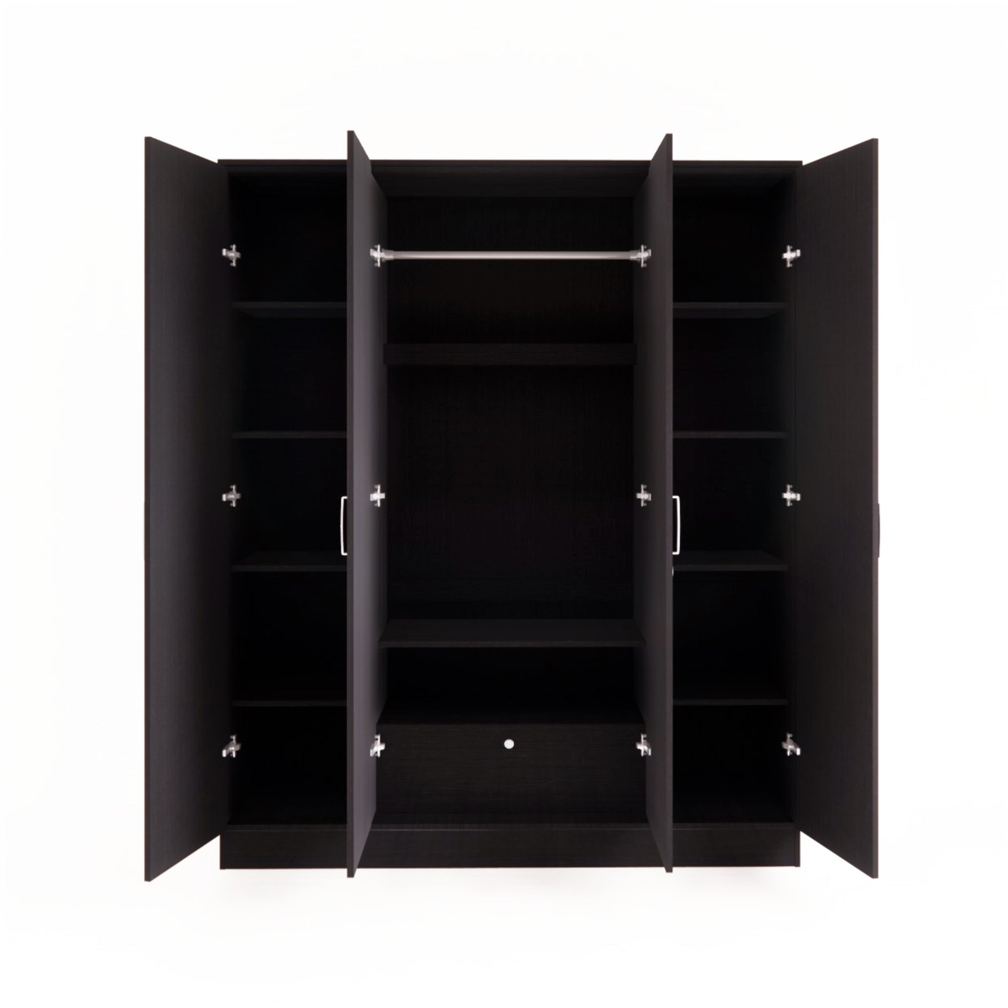 Julian 4-Door Engineered Wood Wardrobe with Mirror