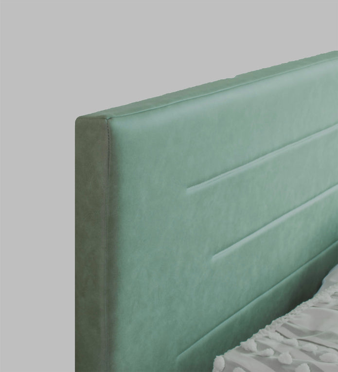 Ahimsa Queen Bed – Leatherette Upholstered with Box Storage