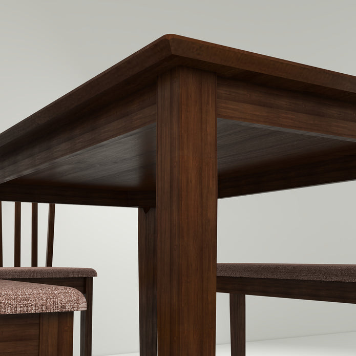 Houston 6-Seater Solid Wood Dining Table Set with Chairs