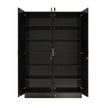 Kenzou 4-Door Engineered Wood Wardrobe – Large Almirah with Hanging Rod & Shelves