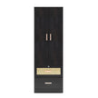 Ren Wooden 2-Door Wardrobe with Rattan Shutters – DF2H