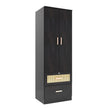 Ren Wooden 2-Door Wardrobe with Rattan Shutters – DF2H