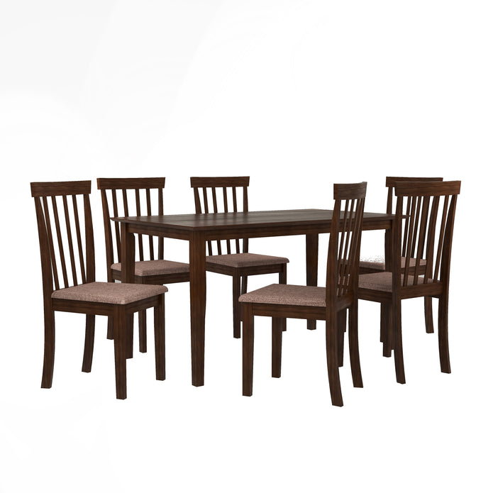 Monterey 6-Seater Solid Wood Dining Table Set with Chairs