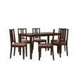 Houston 6-Seater Solid Wood Dining Table Set with Chairs