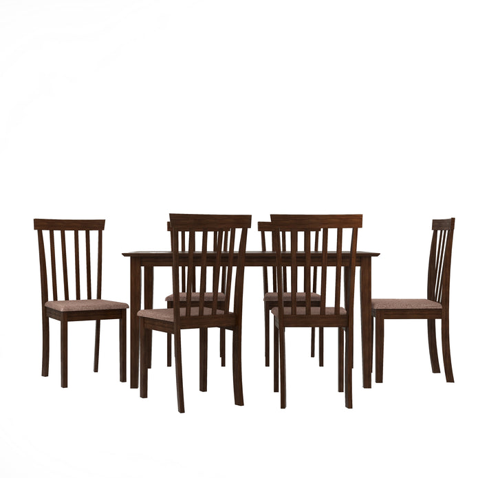 Monterey 6-Seater Solid Wood Dining Table Set with Chairs