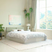 Lush Deluxe Queen Bed White Base With Box Storage (Non-Woveen)