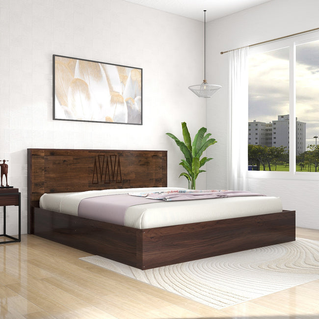 Graces Queen Bed – Solid Wood Headboard with Box Storage