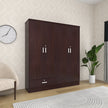 Housen 4-Door Wardrobe with Shelves (Engineered Wood)