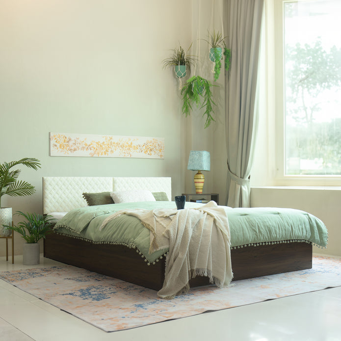 Lush Deluxe Queen Bed – Modern Storage Bed with Non-Woven Base