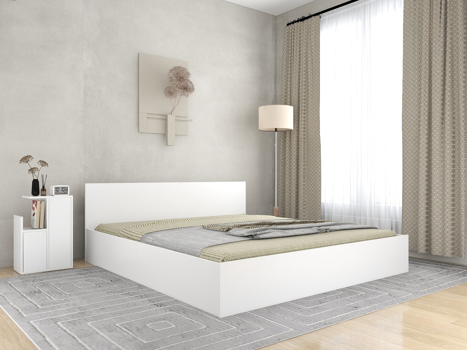 سرير رين – سرير تخزين صندوقي بقاعدة غير منسوجة