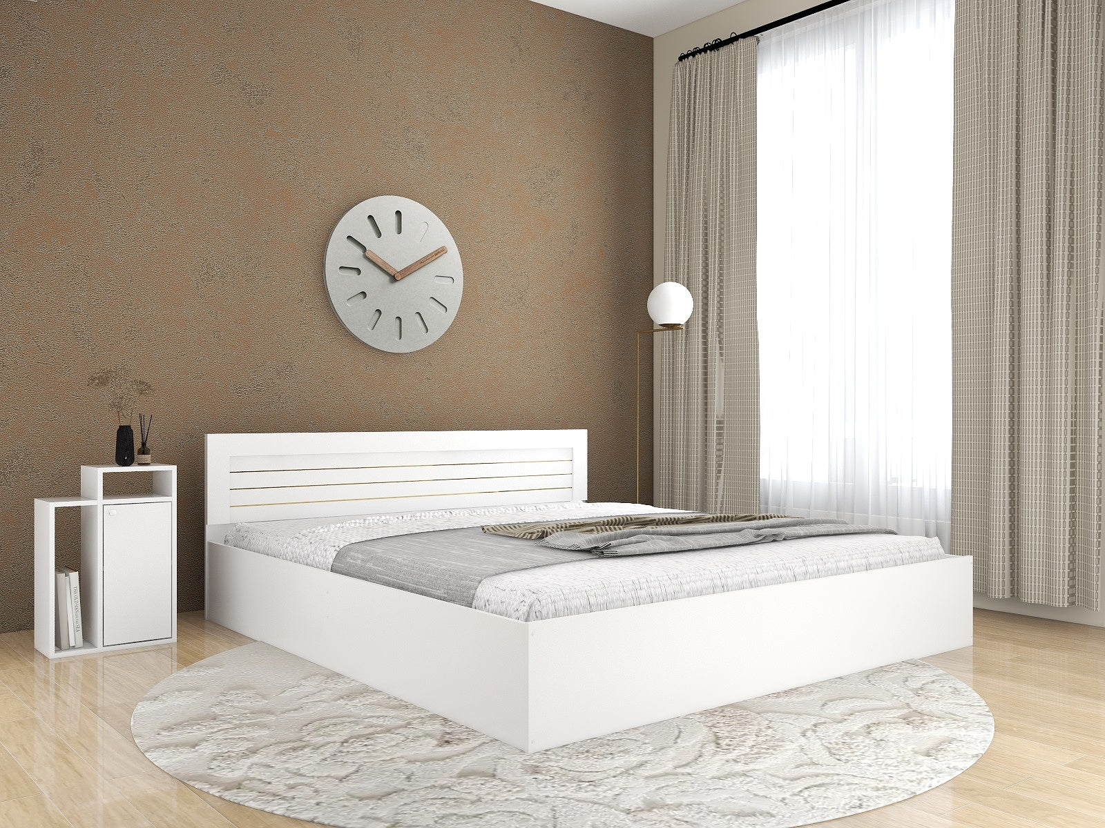 سرير كوروما - سرير تخزين صندوقي بقاعدة غير منسوجة