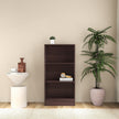 Hayao 3-Tier Wooden Bookshelf with Cabinet in Wenge Finish – DF2H