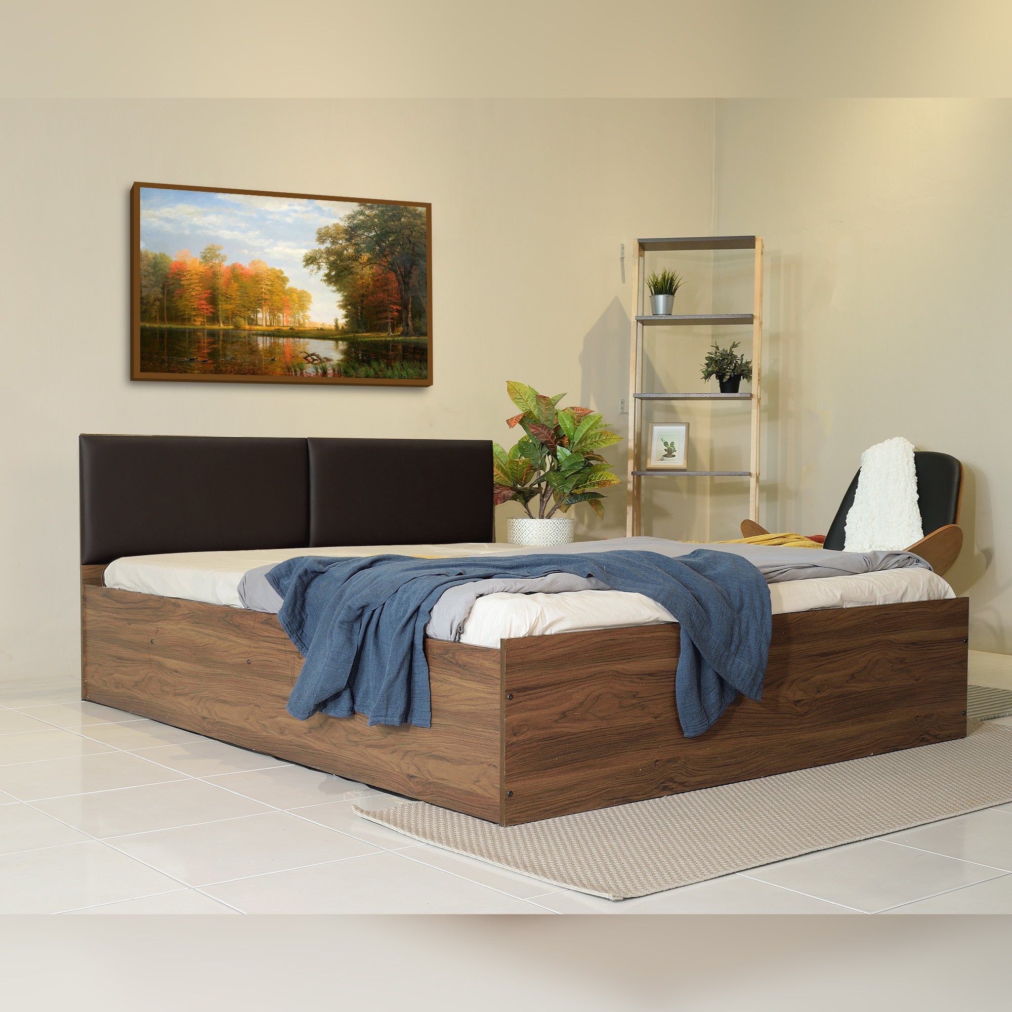 Lush Queen Bed – Modern Storage Bed with Non-Woven Base