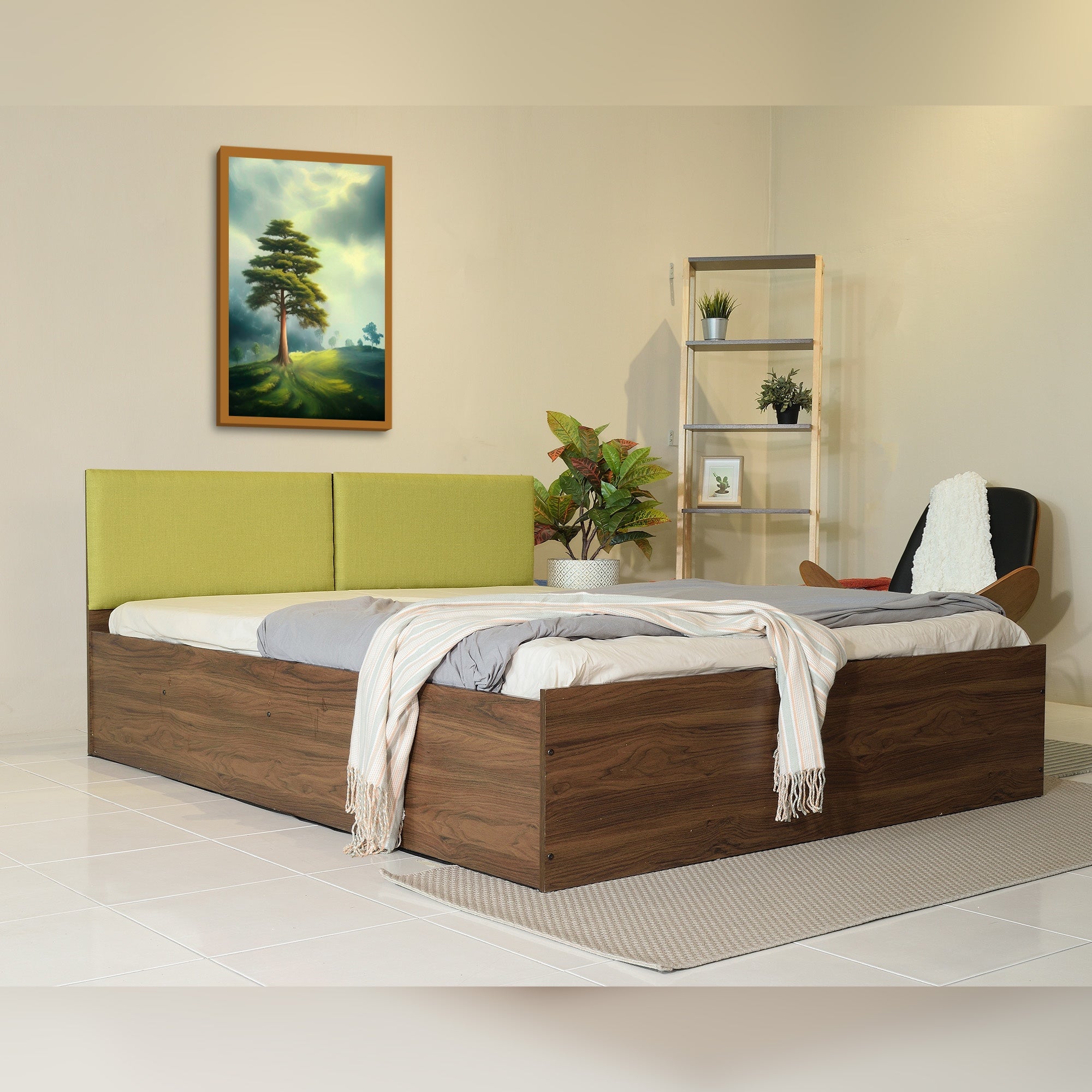 Lush Queen Bed – Modern Storage Bed with Non-Woven Base