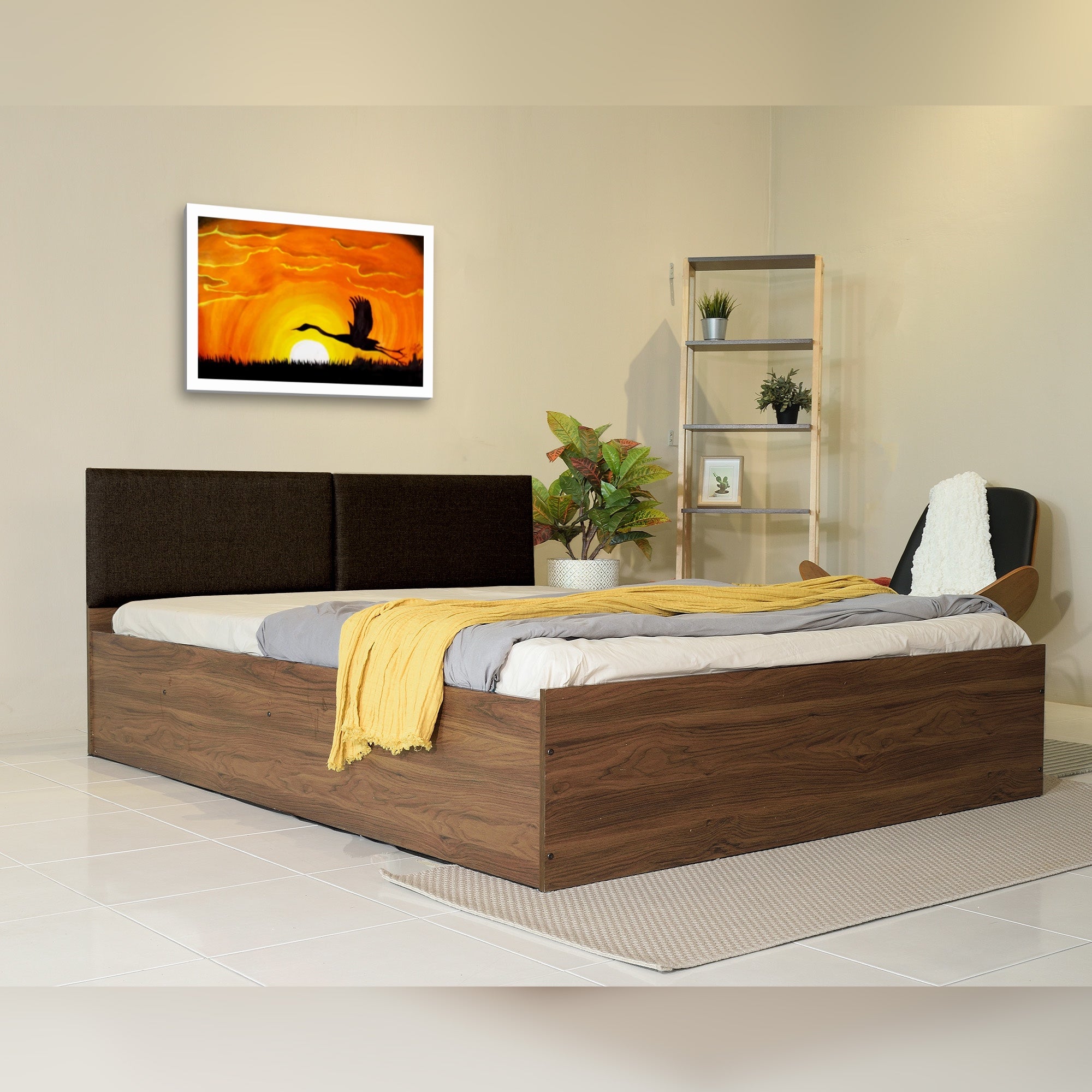 Lush Queen Bed – Modern Storage Bed with Non-Woven Base
