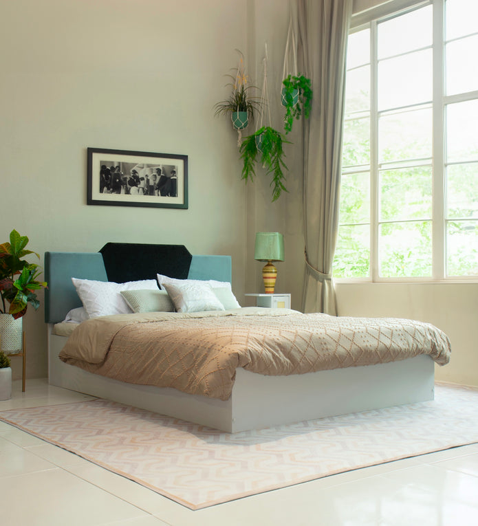 Nadi Queen Bed – Premium Leatherette Upholstery with Box Storage