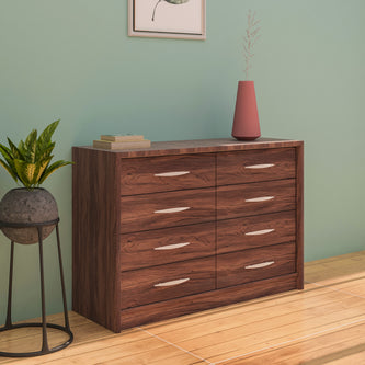 Yuko 8-Drawer Wooden Chest in Columbia Walnut Finish – DF2H