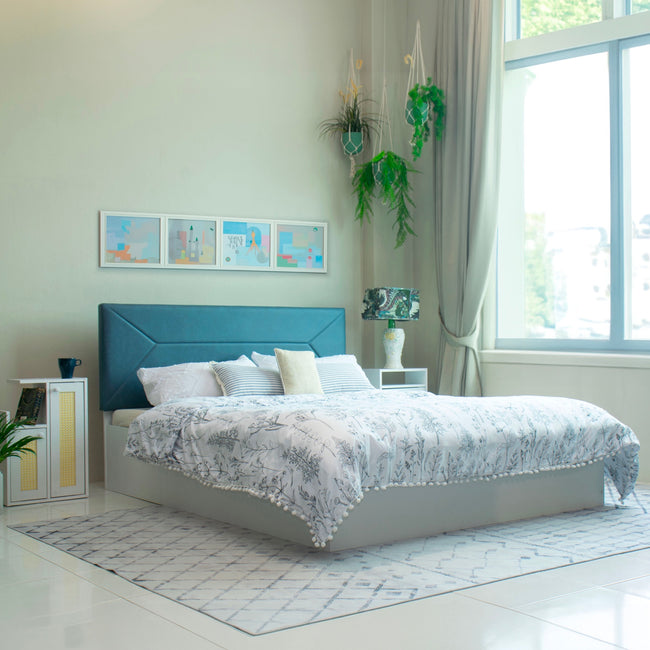 Niyama Queen Bed – Leatherette Upholstery with Box Storage