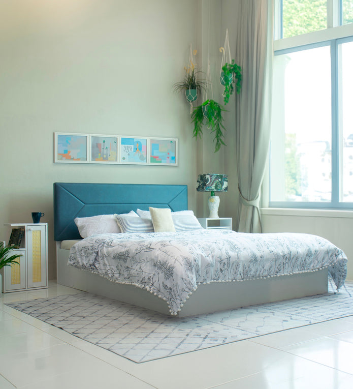 سرير نياما كوين - تنجيد جلدي صناعي مع صندوق تخزين