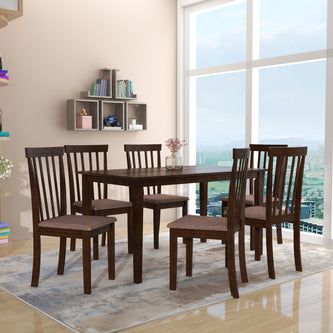 Monterey 6-Seater Solid Wood Dining Table Set with Chairs – DF2H