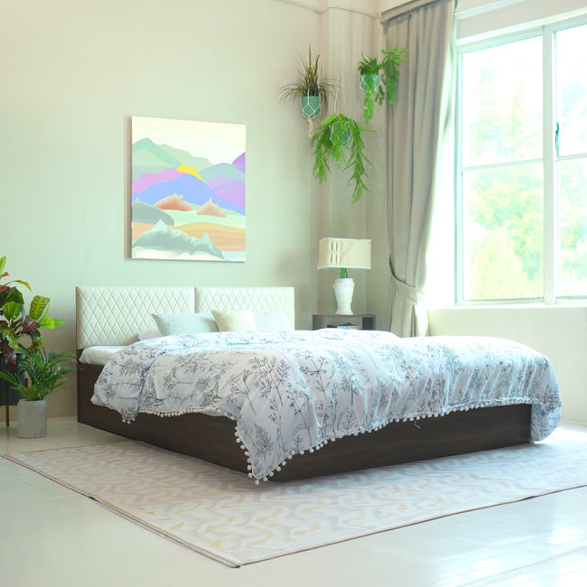 Lush Deluxe Queen Bed – Modern Storage Bed with Non-Woven Base