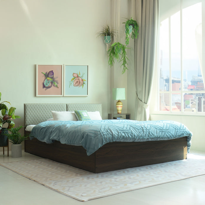 Lush Deluxe Queen Bed – Modern Storage Bed with Non-Woven Base