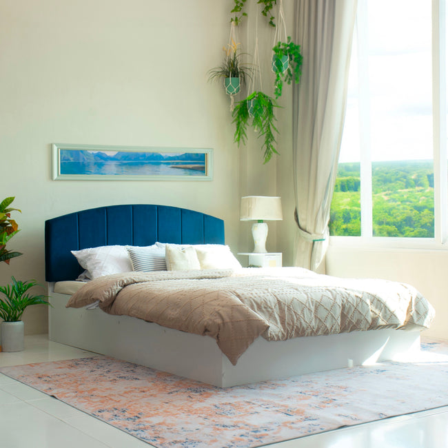 Satya Queen Bed – Leatherette Upholstered with Box Storage