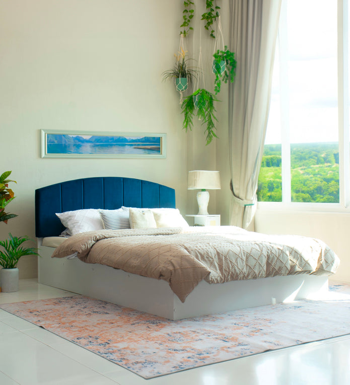 Satya Queen Bed – Leatherette Upholstered with Box Storage